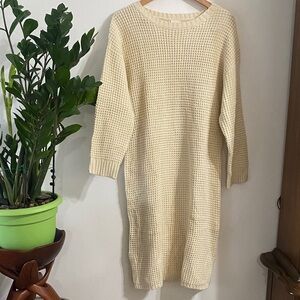 Cream Knit Maxi Dress